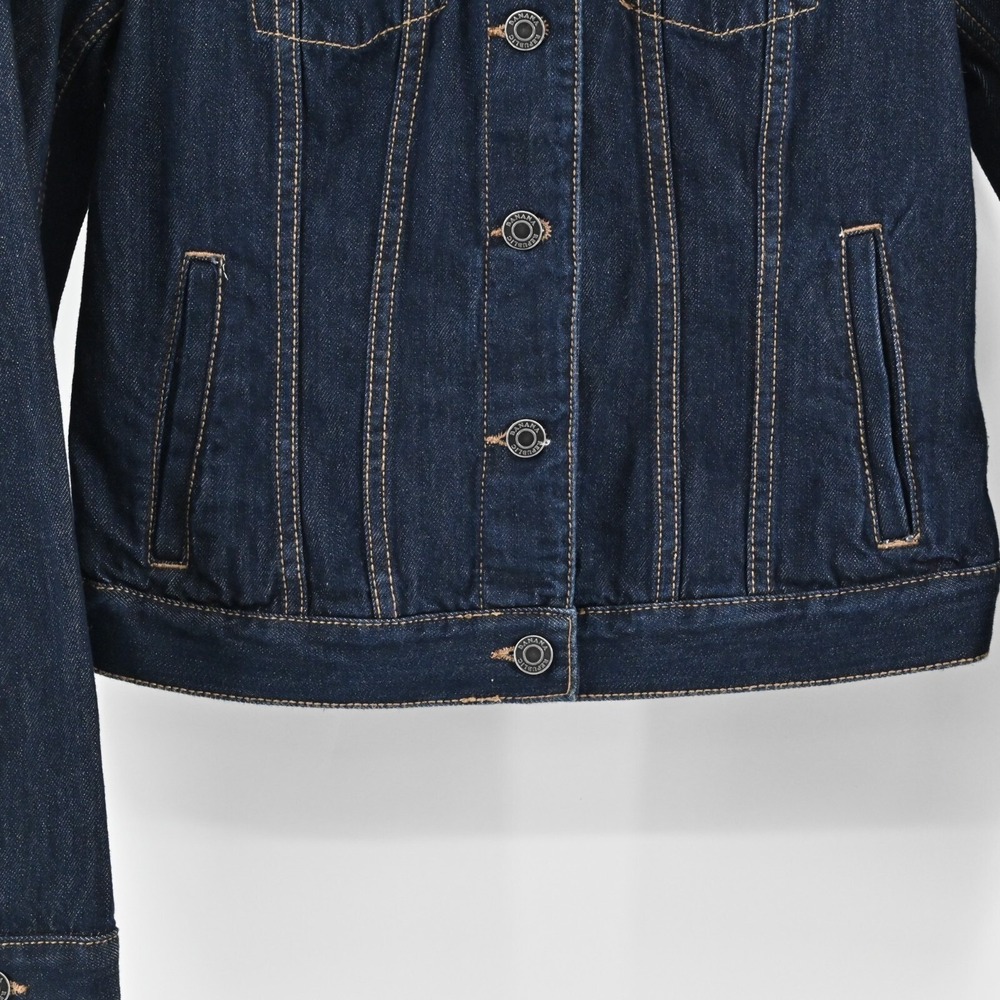 Banana Republic Embroidered Tiger Jean Jacket Womens Size XS Denim Button Patch - Picture 10 of 12